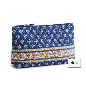 Vera Bradley Large Pouch Maison Blue in Premium Cotton cosmetic travel